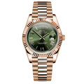 Seikodate rose gold olive-green roman