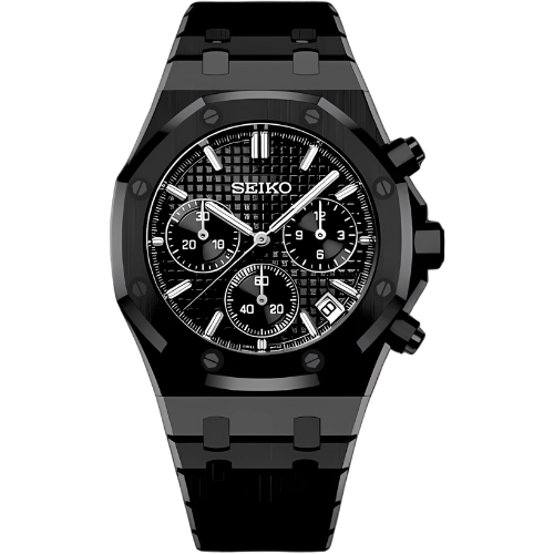 Royal Seikoak geschwärzter Chronograph