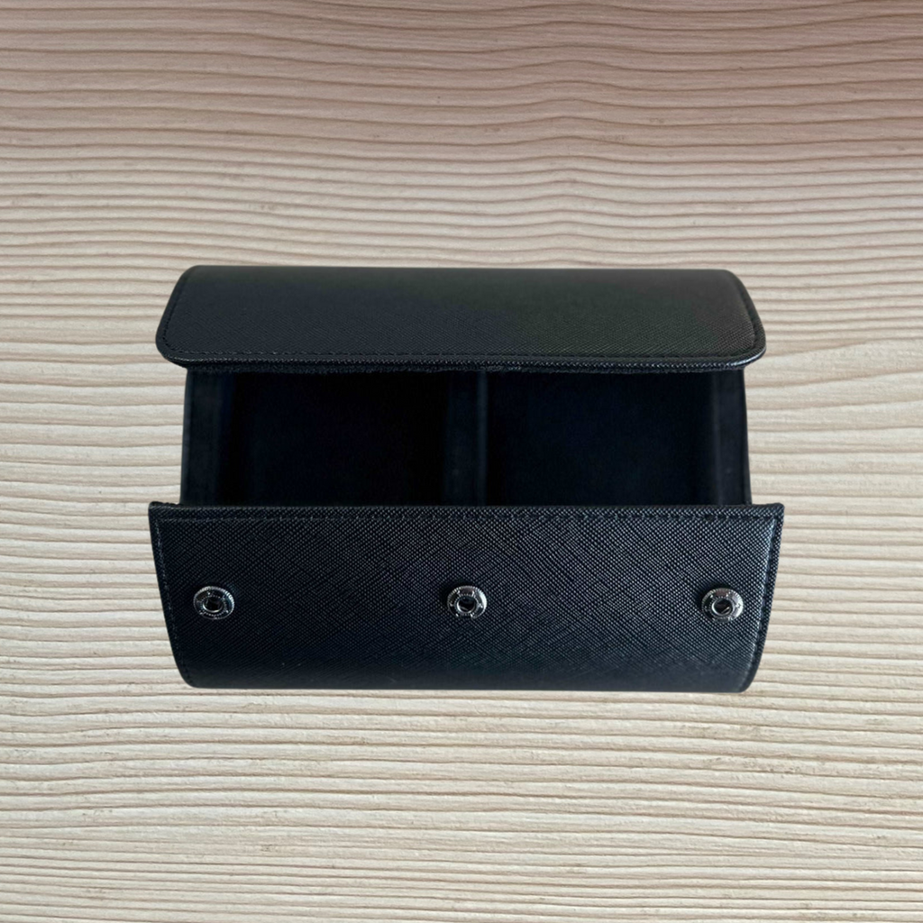 Coffret de voyage 2 pièces avec montre (noir)