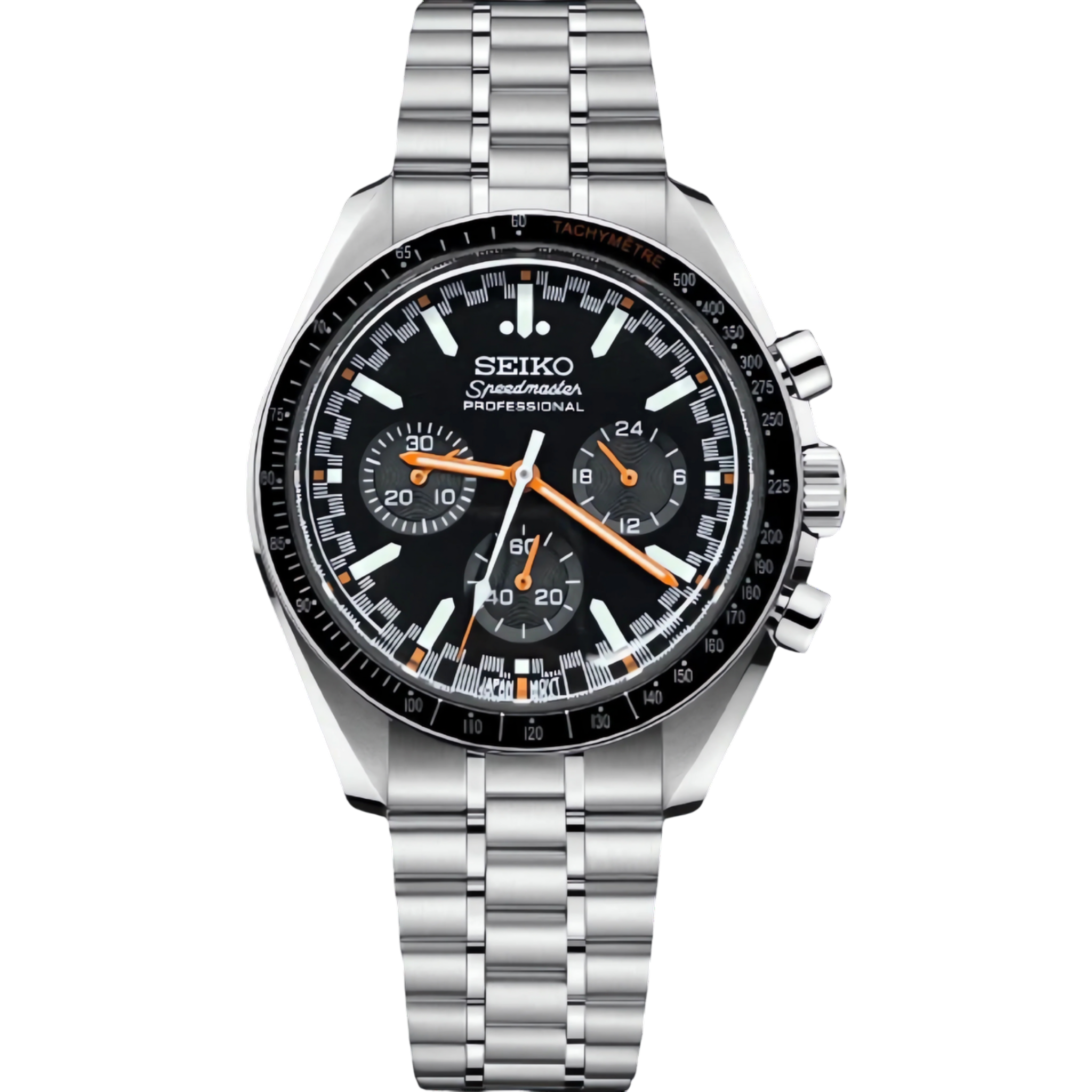 MONTRES DE LUNE NOIR ORANGE